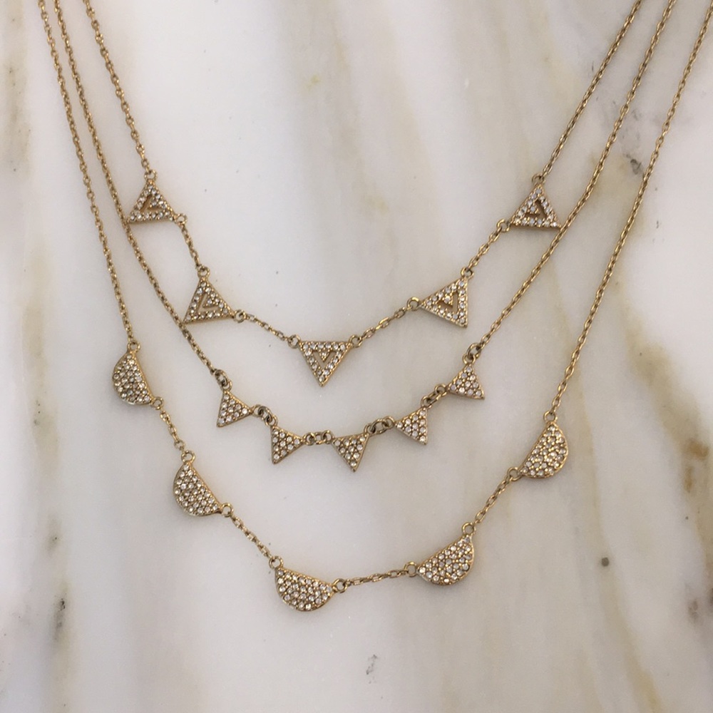 Stella and Dot Pave Chevron Necklace